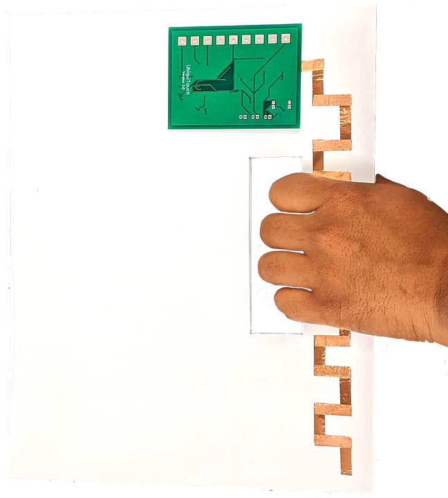 A low-cost version made from copper tape, buildable with basic supplies.